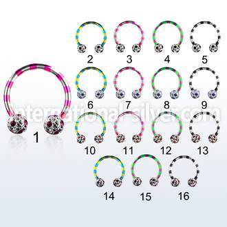 cbtlfr5a horseshoes anodized surgical steel 316l belly button