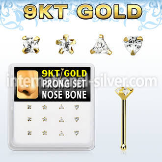 d9gnb13 gold nose bones nose  piercing