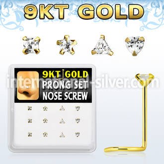 d9gsc13 gold nose screws and nose studs nose  piercing