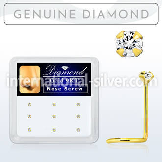 d9gsc15 l shape nose studs gold nose