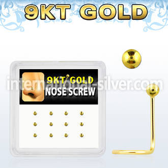 d9gsc5 l shape nose studs gold nose