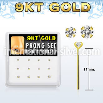 d9gys11 gold bend it yourself nose studs nose piercing