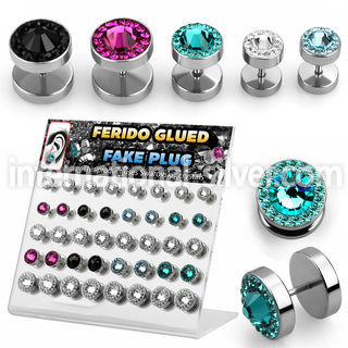 dacb123 cheaters  illusion plugs and tapers surgical steel 316l ear lobe