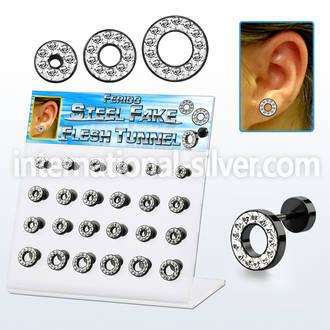 dacb142 cheaters  illusion plugs and tapers anodized surgical steel 316l ear lobe
