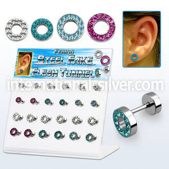 dacb145 cheaters  illusion plugs and tapers surgical steel 316l ear lobe
