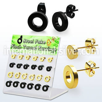 dacb196 cheaters  illusion plugs and tapers anodized surgical steel 316l ear lobe