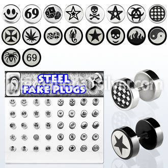 dacb43 cheaters  illusion plugs and tapers surgical steel 316l belly button
