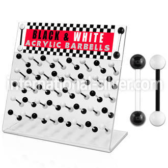 dacb53 straight barbells acrylic body jewelry tongue