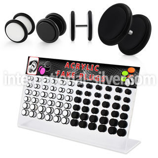 dacb89 cheaters  illusion plugs and tapers acrylic body jewelry belly button