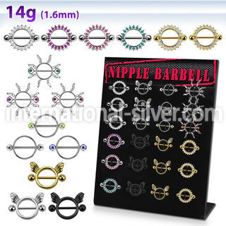 danp1 straight barbells surgical steel 316l nipple