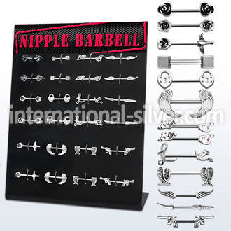 danp2 straight barbells surgical steel 316l nipple