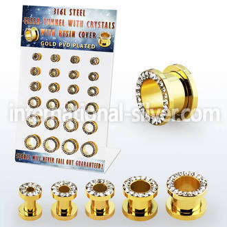 dapg102b tunnels gauges anodized surgical steel 316l ear lobe