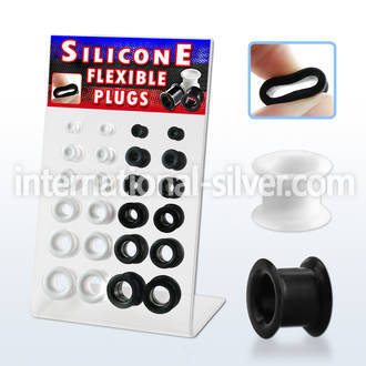 dapg14 tunnels gauges silicon body jewelry ear lobe