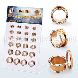 dapg188 tunnels gauges anodized surgical steel 316l ear lobe