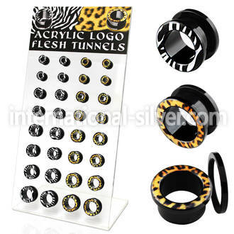 dapg18 tunnels gauges acrylic body jewelry ear lobe