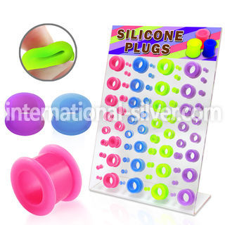 dapg33 tunnels gauges silicon body jewelry ear lobe