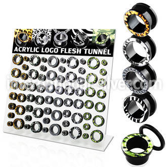 dapg37 tunnels gauges acrylic body jewelry ear lobe