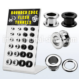 dapg51 tunnels gauges anodized surgical steel 316l ear lobe