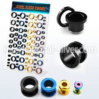 dapg53 tunnels gauges anodized surgical steel 316l ear lobe