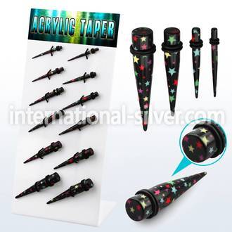 dapg78 tapers acrylic body jewelry ear lobe