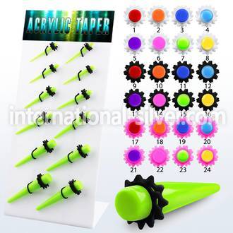 dapg83 tapers acrylic body jewelry ear lobe