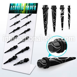 dapg90 tapers acrylic body jewelry ear lobe