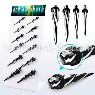 dapg91 tapers acrylic body jewelry ear lobe