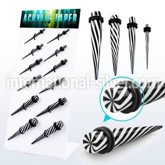 dapg93 tapers acrylic body jewelry ear lobe