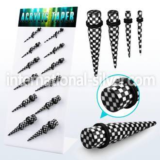 dapg94 tapers acrylic body jewelry ear lobe