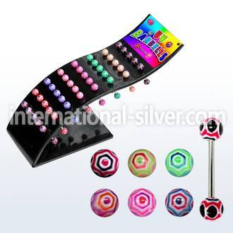 dbbdx1 straight barbells surgical steel 316l with acrylic parts tongue