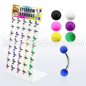 dbjmx10 micro curved barbells surgical steel 316l with acrylic parts eyebrow