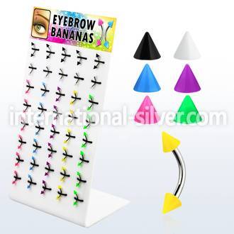 dbjmx12 micro curved barbells surgical steel 316l with acrylic parts eyebrow