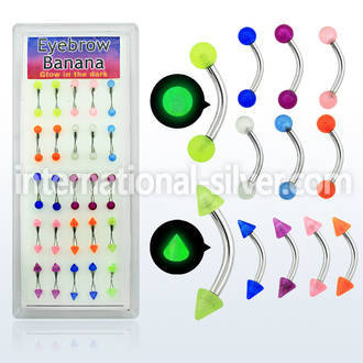 dbnegl micro curved barbells surgical steel 316l with acrylic parts eyebrow