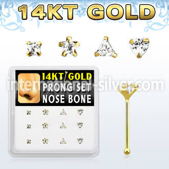 dgnb13 nose bone gold nose