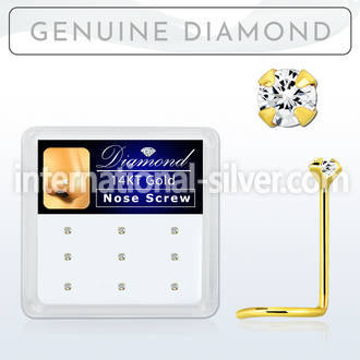 dgsc15 l shape nose studs gold nose