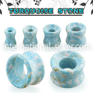 dgshh turquoise stone double flare tunnel