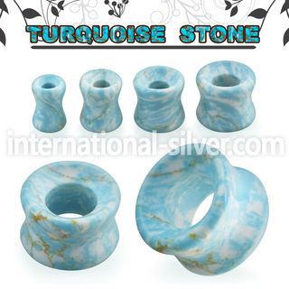 dgshh turquoise stone double flare tunnel