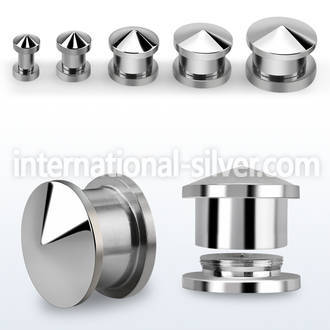 dhpg 316l steel internally threaded spiked top hat plug