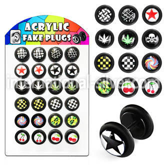 dilvg3 cheaters  illusion plugs and tapers acrylic body jewelry belly button