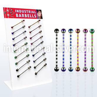 dind19 straight barbells anodized surgical steel 316l 