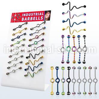 dind21 straight barbells anodized surgical steel 316l 