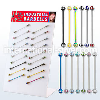 dind2 straight barbells anodized surgical steel 316l 