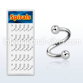 djspe2 spirals twisters surgical steel 316l eyebrow