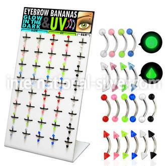 dmey3 micro curved barbells surgical steel 316l with acrylic parts eyebrow