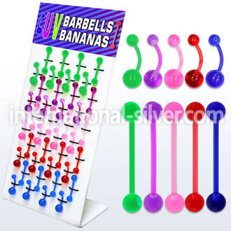 dmvbj straight barbells acrylic body jewelry belly button