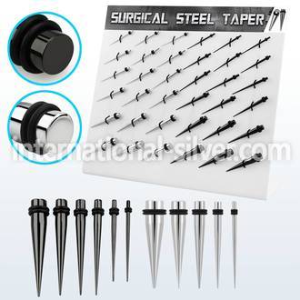 dmxp17 tapers anodized surgical steel 316l ear lobe