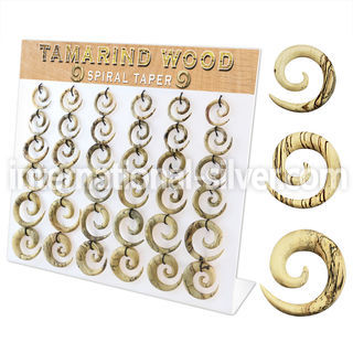 dmxp21 tamarind wood spiral coil tapers 36pcs