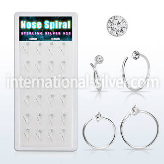 dnrc14 nose hoop silver 925 nose