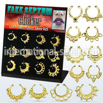 dnsm117 fake illusion body jewelry silver 925 septum