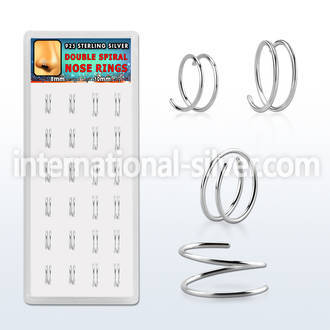 dnsm228 925 silver nose hoops nose  piercing